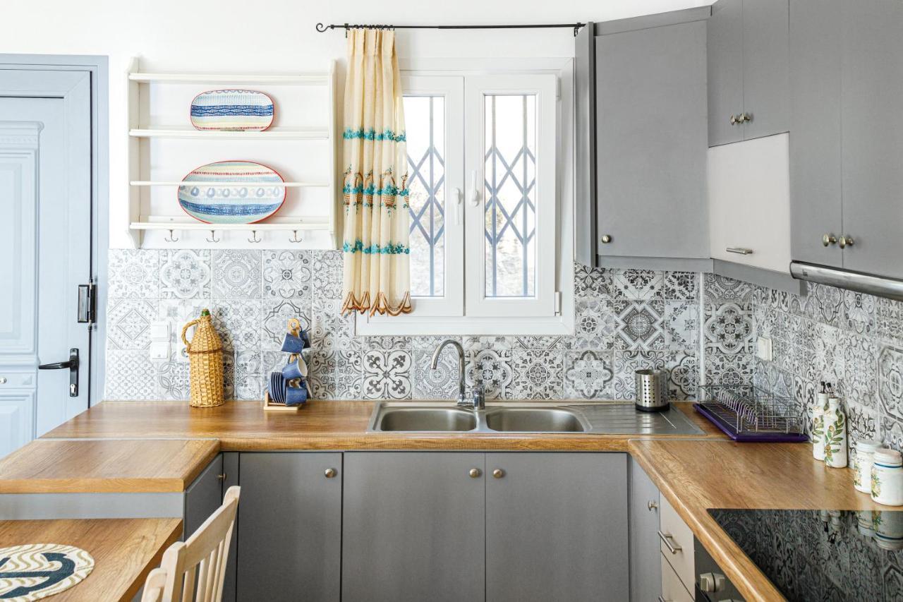 Cycladic Villa With Sea View! Ioulis Extérieur photo