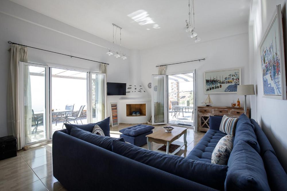 Cycladic Villa With Sea View! Ioulis Extérieur photo