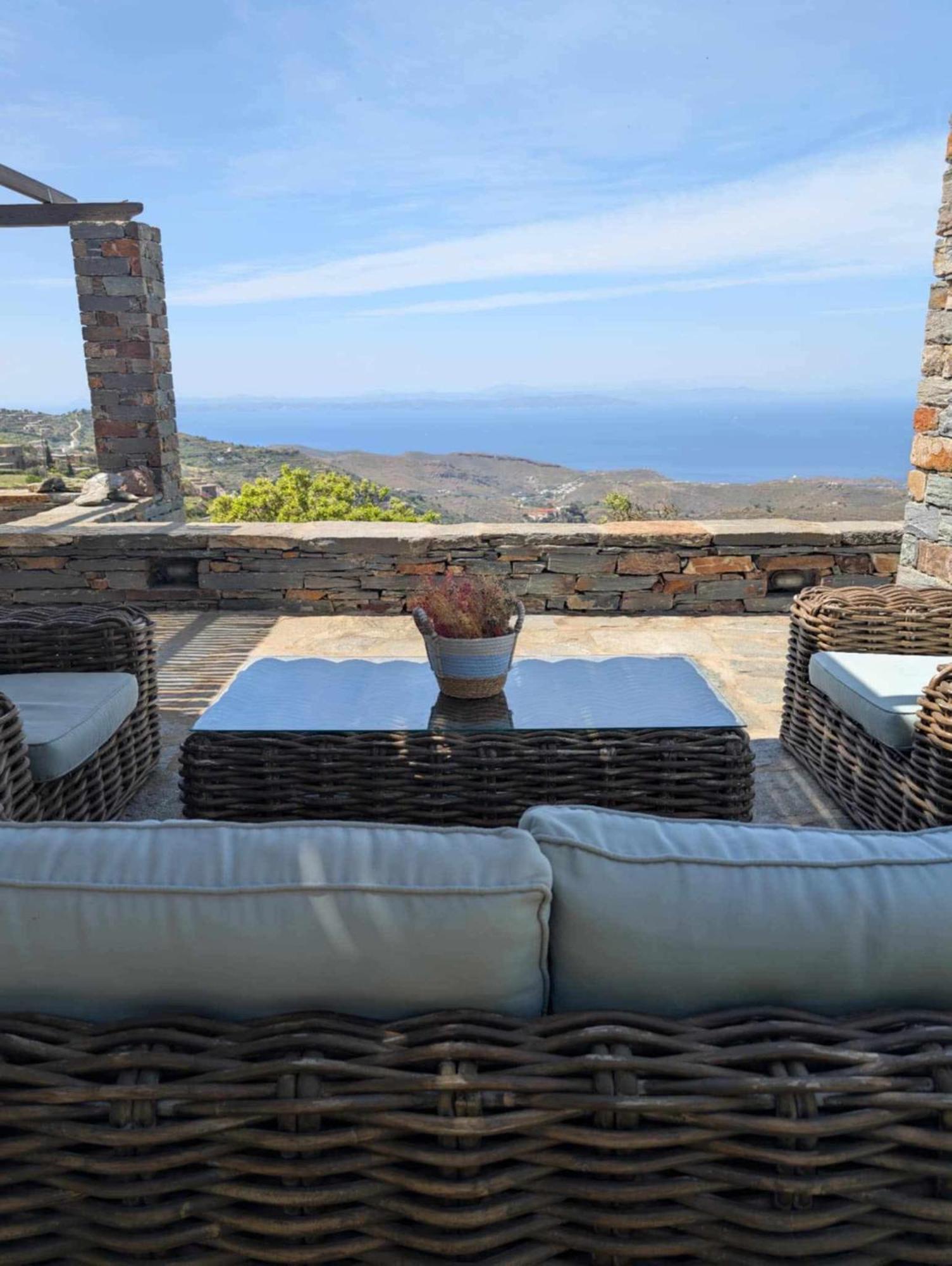 Cycladic Villa With Sea View! Ioulis Extérieur photo